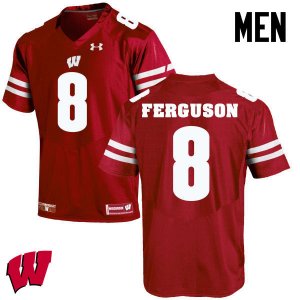 Men's Wisconsin Badgers NCAA #8 Joe Ferguson Red Authentic Under Armour Stitched College Football Jersey QO31N33VX